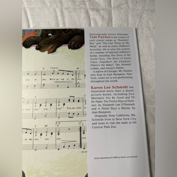 📚New “Going to the Zoo” by Tom Paxton (1996, Hardcover Book)📚 - Picture 7 of 9